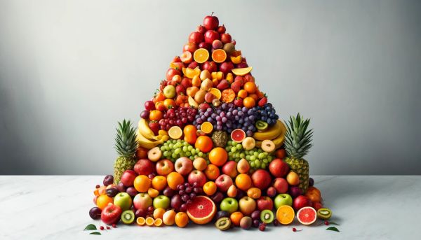 Früchte-Pyramide-/ Obst-Pyramide-Gestell aus Edelstahl